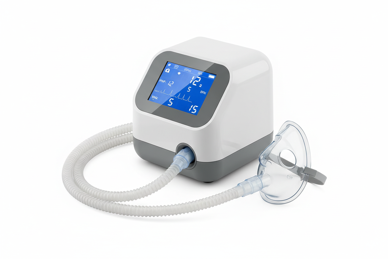 生成一张家用呼吸机图片，要白底图